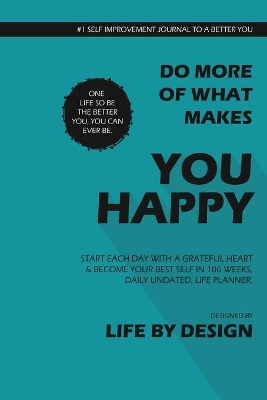 Book cover for Do More of What Makes You Happy, Start Each Day With A Grateful Heart, Undated Daily Planner, Blank Write-in (Blue II)