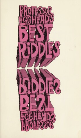 Book cover for Professor Egghead's Best Riddles