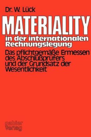 Cover of Materiality in der Internationalen Rechnungslegung