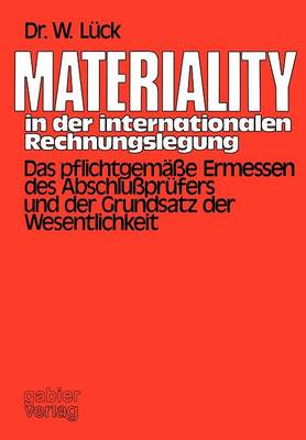 Book cover for Materiality in der Internationalen Rechnungslegung