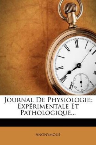 Cover of Journal de Physiologie