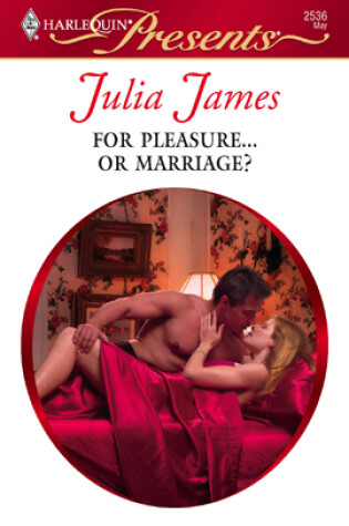 Cover of For Pleasure...or Marriage?