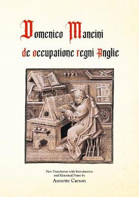 Book cover for Domenico Mancini : de occupatione regni Anglie
