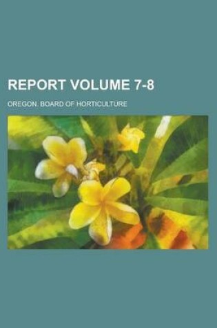 Cover of Report Volume 7-8