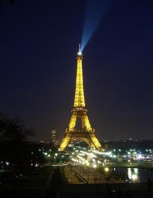 Book cover for Night Eiffel Tower Notebook