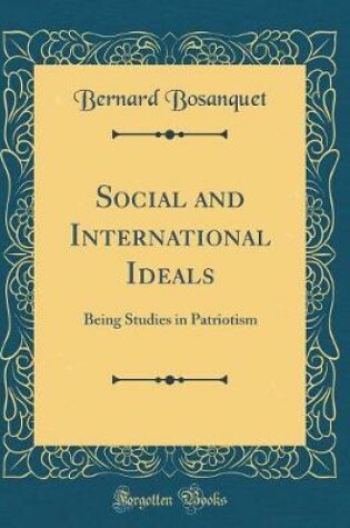 Cover of Social and International Ideals