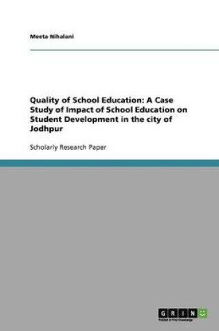 Cover of Quality of School Education