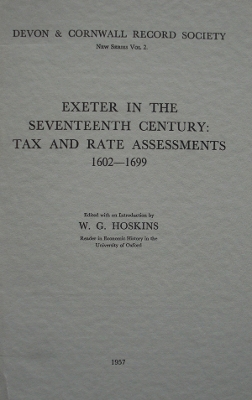 Book cover for Exeter in the Seventeenth Century