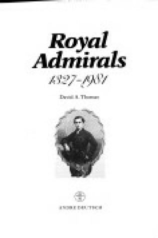Cover of Royal Admirals, 1327-1981