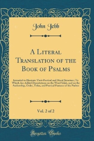 Cover of A Literal Translation of the Book of Psalms, Vol. 2 of 2