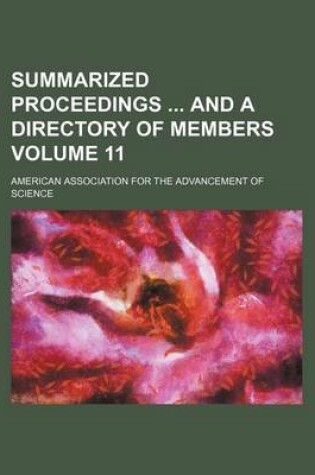 Cover of Summarized Proceedings and a Directory of Members Volume 11