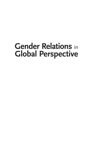Cover of Gender Relations in Global Perspective