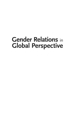 Book cover for Gender Relations in Global Perspective