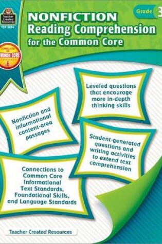 Cover of Nonfiction Reading Comprehension for the Common Core Grd 3