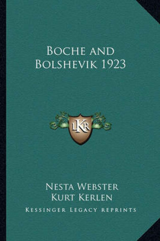 Cover of Boche and Bolshevik 1923