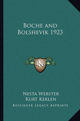 Book cover for Boche and Bolshevik 1923