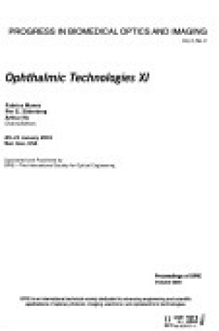Cover of Ophthalmic Technologies X1