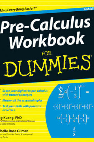 Cover of Pre-Calculus Workbook For Dummies