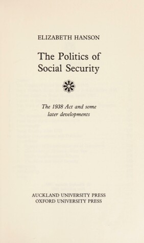 Book cover for The Politics of Social Security