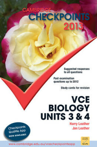 Cover of Cambridge Checkpoints VCE Biology Units 3 and 4 2013