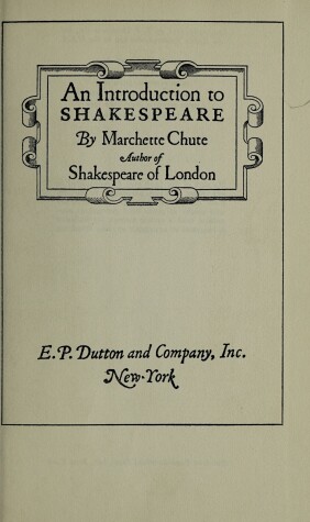 Book cover for Introduction to Shakespeare