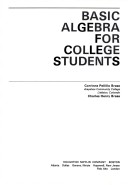 Book cover for Basic Algebra for College Students