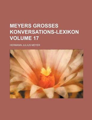 Book cover for Meyers Grosses Konversations-Lexikon Volume 17