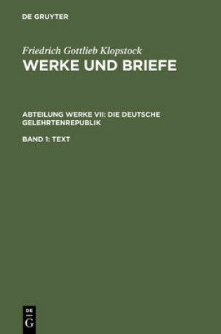 Cover of Die Deutsche Gelehrtenrepublik