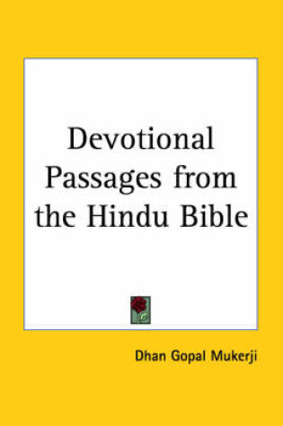 Cover of Devotional Passages from the Hindu Bible (1929)