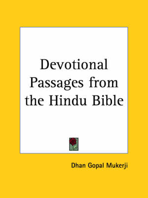 Book cover for Devotional Passages from the Hindu Bible (1929)