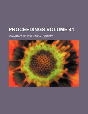 Book cover for Proceedings Volume 41