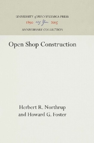 Cover of Open Shop Construction