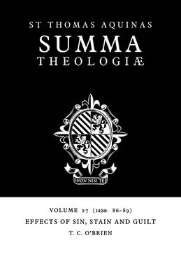 Book cover for Summa Theologiae: Volume 27, Effects of Sin, Stain and Guilt