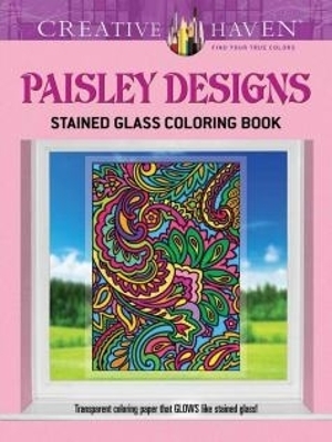 Book cover for Creative Haven Paisley Designs Stained Glass Coloring Book