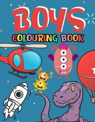 Book cover for boys colouring book