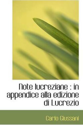 Cover of Note Lucreziane