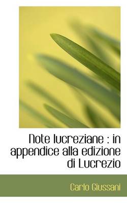 Book cover for Note Lucreziane