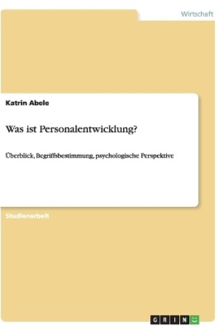 Cover of Was ist Personalentwicklung?