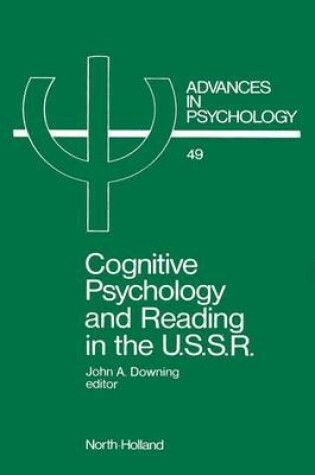 Cover of Cognitive Psychology and Reading in the USSR