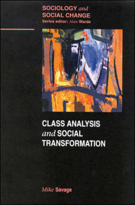 Book cover for Class Analysis and Social Transformation