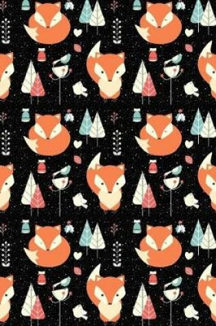 Cover of My Big Fat Bullet Journal Fox in Winter Pattern - Black