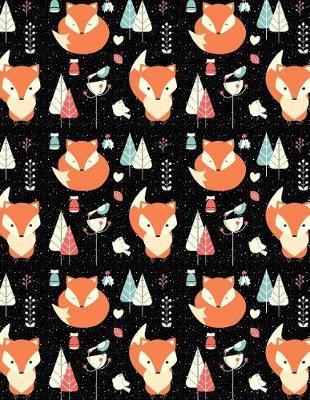 Book cover for My Big Fat Bullet Journal Fox in Winter Pattern - Black