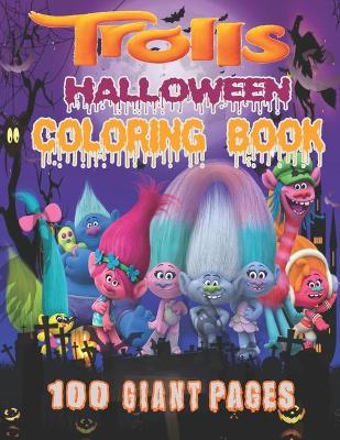 Book cover for Trolls Halloween Coloring Book