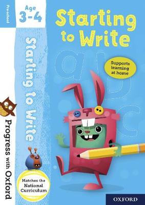 Book cover for Progress with Oxford: Starting to Write Age 3-4