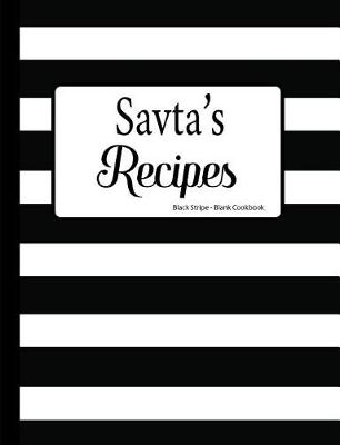 Book cover for Savta's Recipes Black Stripe Blank Cookbook