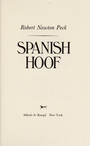 Book cover for Spanish Hoof