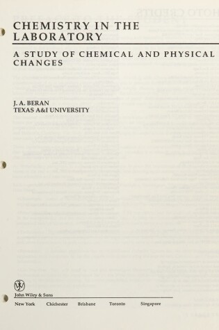 Cover of Chemistry in the Laboratory