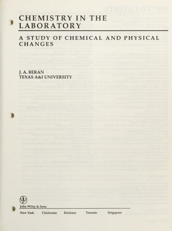 Book cover for Chemistry in the Laboratory