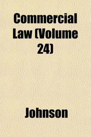 Cover of Commercial Law (Volume 24)
