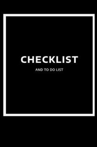 Cover of Checklist And To Do List